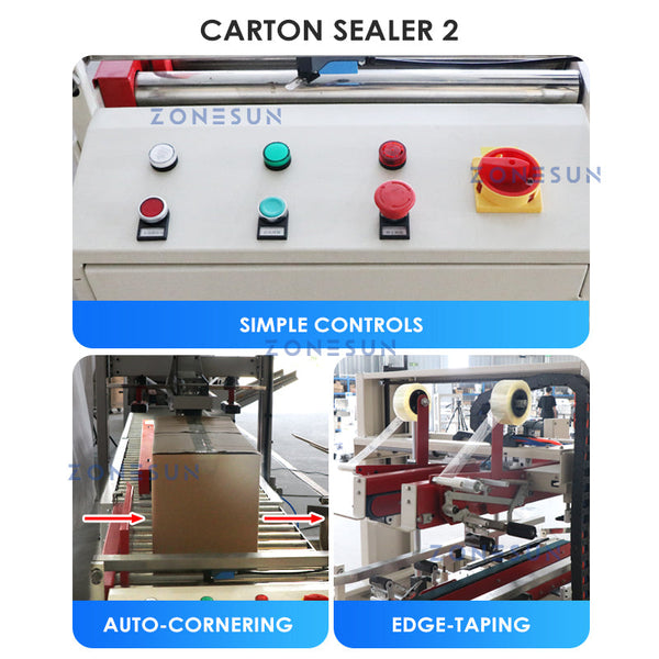 ZONESUN ZS-CSPM1 Automatic Carton Sealing Production Line carton sealing tape machine carton sealing tape dispensers