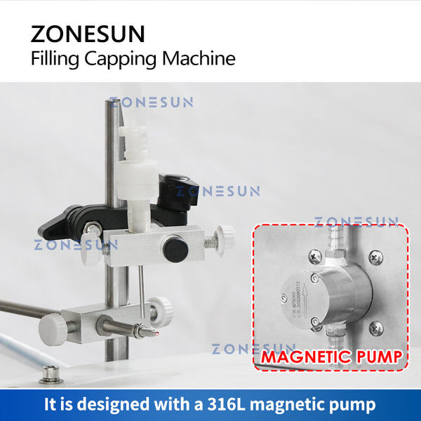 ZS-AFC7 Automatic Eyedrop Liquid Filling Capping Machine Magnetic Pump Dropper Bottles Screwing Vial Essential Perfume