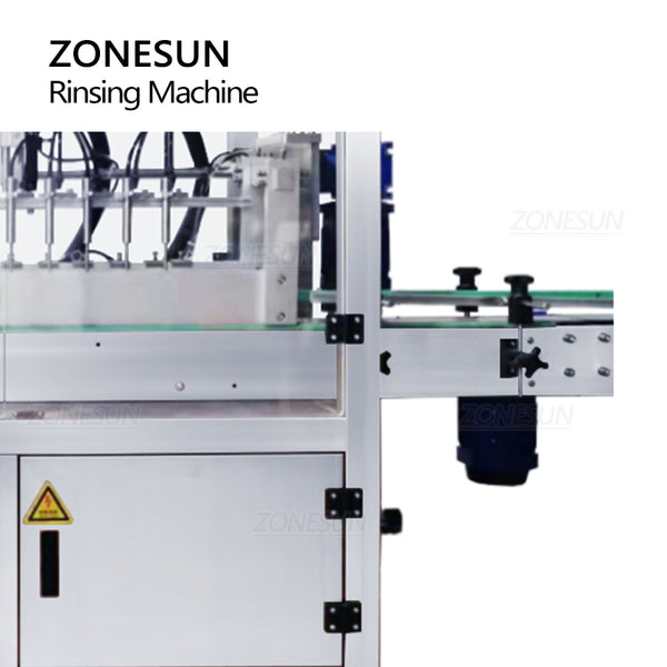 ZONESUN ZS-XPJ8 Automatic Anion Rinsing Machine  8 Heads Washer High-pressure Water to Rinse Bottles Cleaning Mass Production