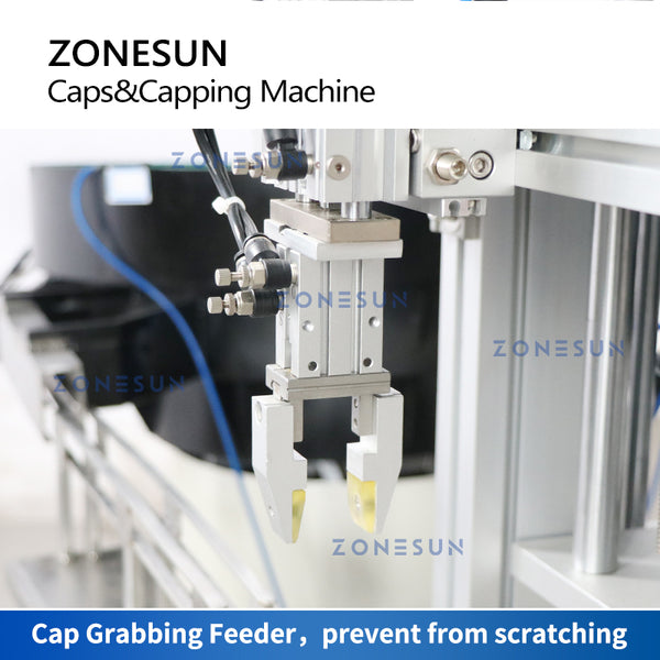 ZONESUN ZS-XG1870R Automatic Essential Oil Cosmetic Liquid Dropper Bottle Capping Machine Vibratory Cap Feeder Products Sprayer