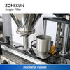 ZONESUN ZS-FM4A Auto 3 Head Auger Filler Servo Motor Flour Milk Chili Cocoa Ground Coffee Powder Filling Machine for Bottle Jar