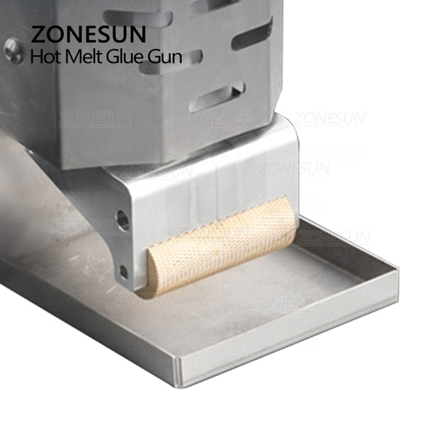 ZONESUN ZS-90TJ Hot Melt Glue Gun Labeling Machine Paper Bag Leather Carton Sealing Machine