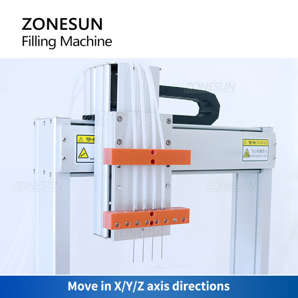 ZONESUN 4 Nozzles Peristaltic Pump Small-volume Liquid Filling Machine ZS-XYZ4A