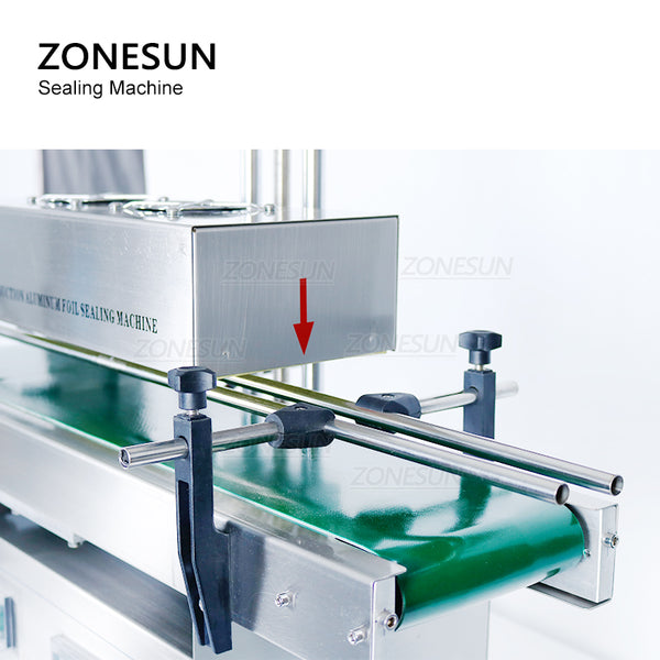 ZONEPACK ZS-FK1300 Automatic Continuous Aluminum Foil Plastic Pill Bottle Sealing Machine High Speed Vial Cap Sealer 10-70mm