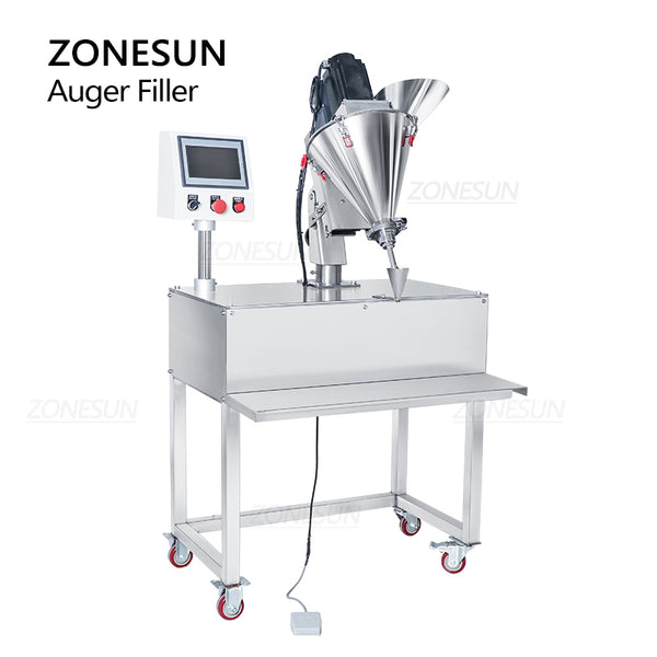 ZONESUN ZS-FM100P 0.1g-100g Semi auto Powder Particle Filling Machine Small Scale