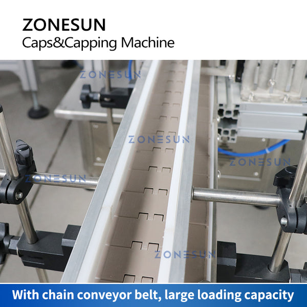 ZONESUN ZS-XG1870R Automatic Essential Oil Cosmetic Liquid Dropper Bottle Capping Machine Vibratory Cap Feeder Products Sprayer