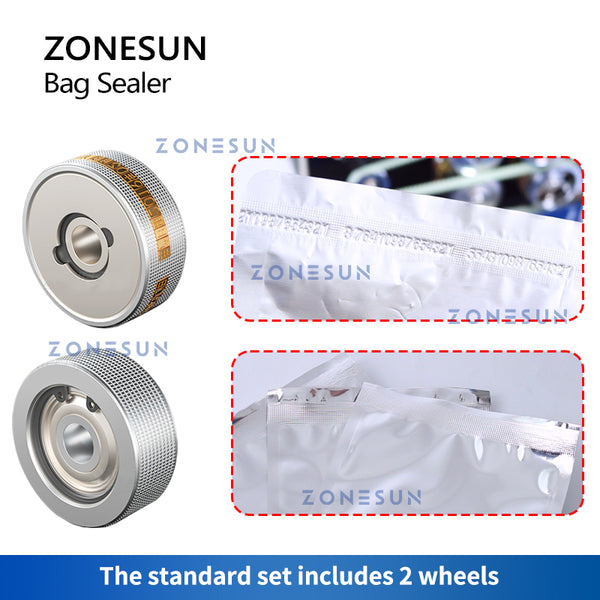 ZONESUN ZS-FR900S Automatic Bag Sealer Plastic Packet Aluminum Foil Doypack Sealing Machine Date Coding Printer Batch Number