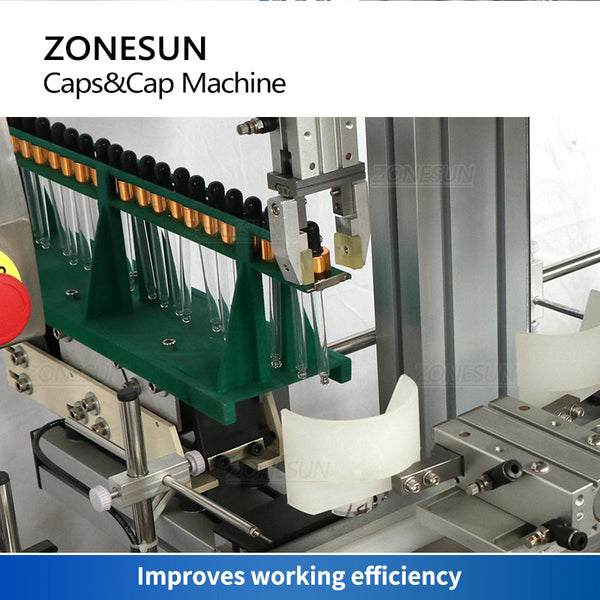 ZONEPACK Automatic Cap Screwing Machine With Customizable Vibratory Cap Feeder ZS-XG16E