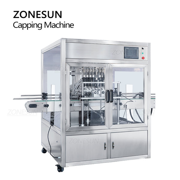 ZONESUN ZS-YTZL8A Automatic 8 Heads Vacuum Filling Machine Beer Essential Oil Perfume Liquid Spray Bottles with Dust Cover