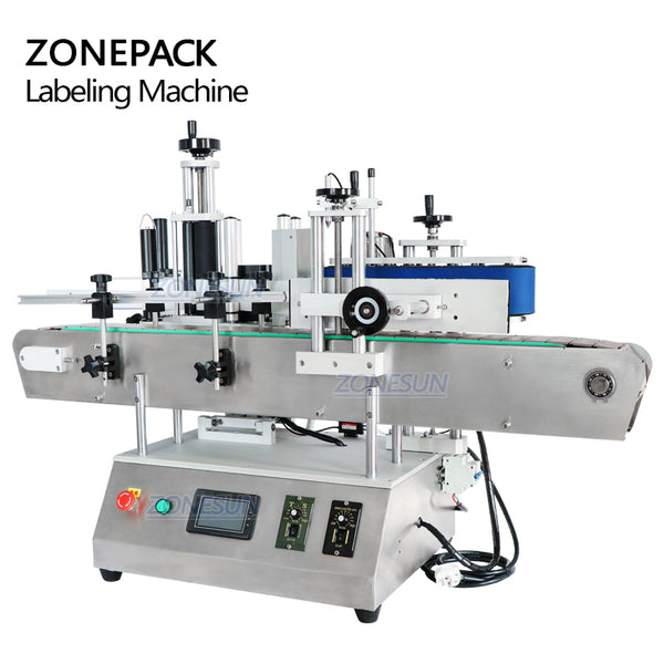 ZONESUN ZS-TB150A High Speed Round Bottle Labeling Machine Label Sticker Applicator