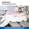 ZONESUN ZS-AFC7A Automatic Liquid Filling Capping Machine With Cap Feeder