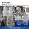 ZONESUN ZS-XGC2 Automatic Custom Capping Machine Double Deck Bottles Jar Mixed Drinks Seperate Containers Honey Beverage