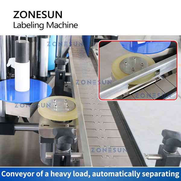 ZONESUN Automatic Wrap-around Round Bottle Labeling Machine ZS-TB200R