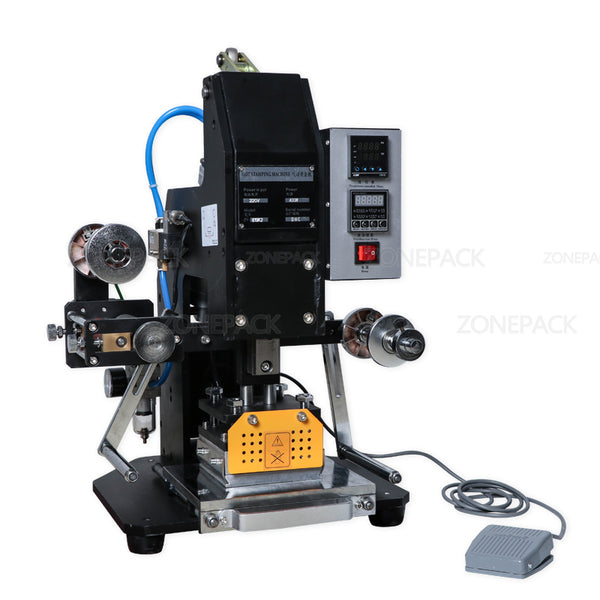 ZONESUN ZY-819k2 116*120mm Pneumatic Leather LOGO Hot Foil Stamping Machine