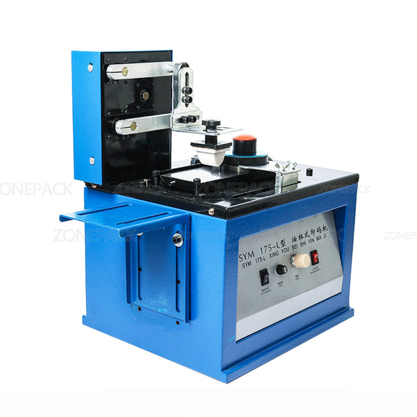 ZONEPACK Automatic Pad Printer Electric InkJet Date Pad Printing Machine For Bottle Caps Print LOGO Metal Glass Coding Machine