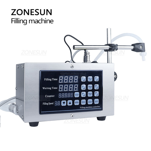 ZONESUN GFK280 Liquid Filling diaphragm pump Bottle Filler Digital Control for Wine Cosmetic Oil Beverage Lotion