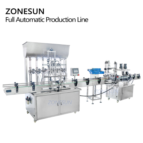 ZONESUN ZS-FAL180AP Automatic Peanut Ejuice Bottle Filling Capping For Glass Bottle Cream Assembly Machine Vibrator