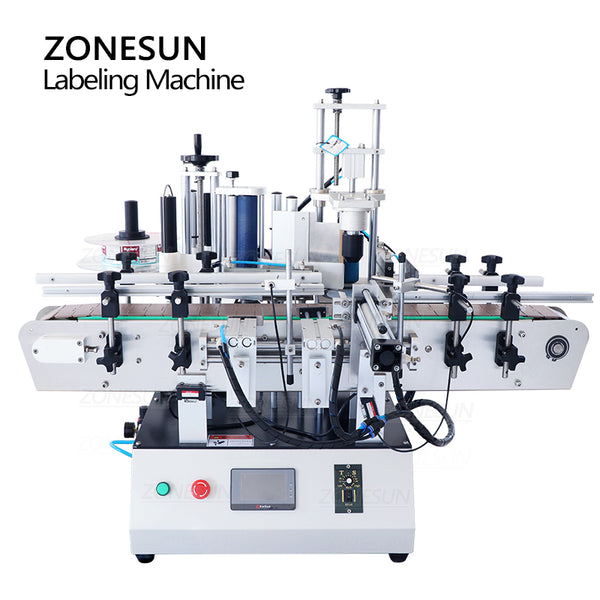 ZONESUN ZS-TB550 Automatic Labeling Machine for Round Irregular Polygonal Hexagonal Bottle Jar Plastic Glass Packaging Line