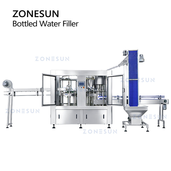 ZONESUN ZS-AFC883 Automatic Mineral Water Filling System 3 in 1 Bottle Liquid Beverage Bottle Rinsing Filling Capping Machine