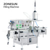 ZONESUN ZS-DTMP4AL 4 Diving Nozzles Automatic Liquid Filling Machine With Chain Conveyor Belt Magnetic Pump