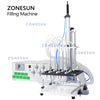 ZONESUN ZS-YTMP9C Auto Lifting Liquid Filling Machine 9 Heads Magnetic Pump Pneumatic Filler Drinks Beverage Production