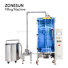 ZONESUN 200L Tank ZS-420GSY Paste Filling Vacuum Sealing Machine Honey Peanut Butter Packet Filler Automatic Feeding Pump