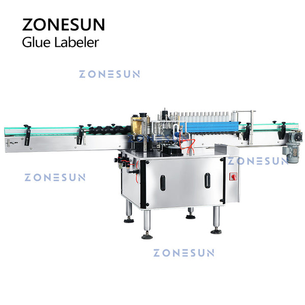 ZS-WGTB01 Automatic Round Bottle Glue Labeling Machine