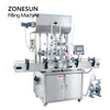 ZONESUN ZS-YT4T-4PM Automatic Chocolate Honey Chili Paste Liquid Mixing Heating Filling Machine 300℃ High Temperature Resistance