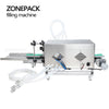 ZONEPACK Full Automatic Desktop CNC Liquid Filling Machine With Conveyor Bottle Filling Machine Perfume Juice Milk Water Filler