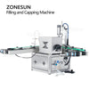 ZONESUN AFC1T Automatic Peristaltic Pump Filling and Capping Machine with Conveyor Tabletop Perfume Bottle Liquid Vial