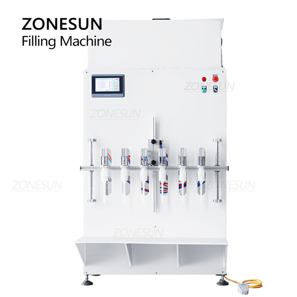 ZONESUN ZS-YTCR6 Corrosive Strong Acid Liquid Filling Machine Disinfectant Acid Alkali Sanitizer Bleach Bottle Filler