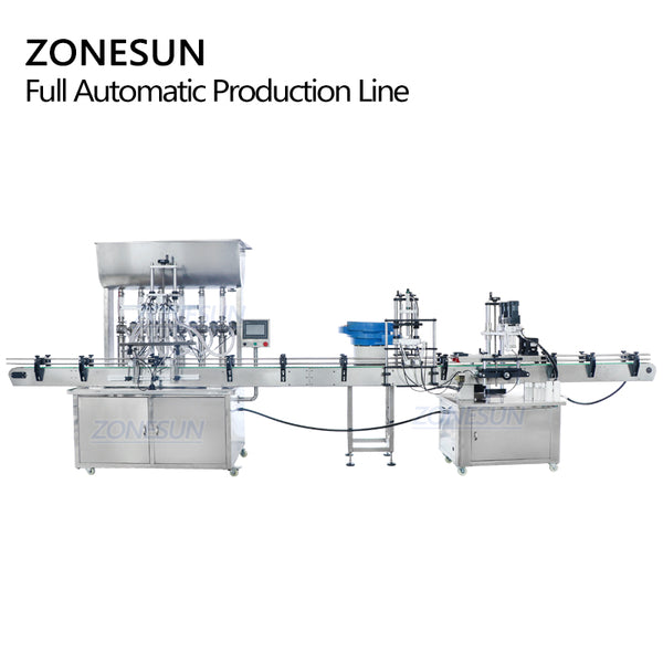 ZONESUN ZS-FAL180AP Automatic Peanut Ejuice Bottle Filling Capping For Glass Bottle Cream Assembly Machine Vibrator