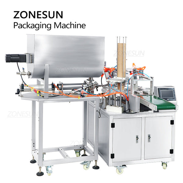 ZONESUN Automatic Cup Ice Cream Paste Feeding Filling Sealing Machine ZS-FS600