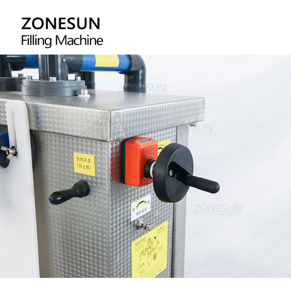 ZONESUN Double Nozzles Strong Acid Alkali Corrosive Liquid Filling Machine Semi-automatic Disinfectant Filler corrosion resistance