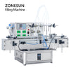 ZONESUN ZS-DTMP4Y Automatic Desktop 4 Heads Soy Sauce Magnetic Pump Liquid Bottle Filling Machine