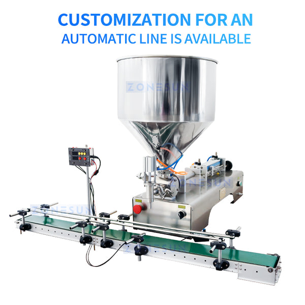 ZONESUN Pneumatic Volumetric Honey Soap Cream Paste Filling Machine ZS-GT1