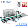 ZONEPACK Full Automatic Desktop CNC Liquid Filling Machine With Conveyor Bottle Filling Machine Perfume Juice Milk Water Filler