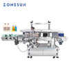 ZONEPACK ZS-TB963 High Speed Flat Automatic Round Bottle Labeling Sticker Dispenser Coding Machines For Label Round Bottles