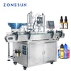 ZONESUN ZS-AFC1 Automatic Double Heads Rotary Filling And Capping Machine cap feeder