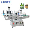 ZONESUN ZS-TB150A High Speed Round Bottle Labeling Machine Label Sticker Applicator