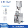 ZONESUN ZS-YTCP12V 1-12ml Pneumatic Syringe Filling Machine for Liquid Paste Ceramic Plunger Pump with 20L Hopper