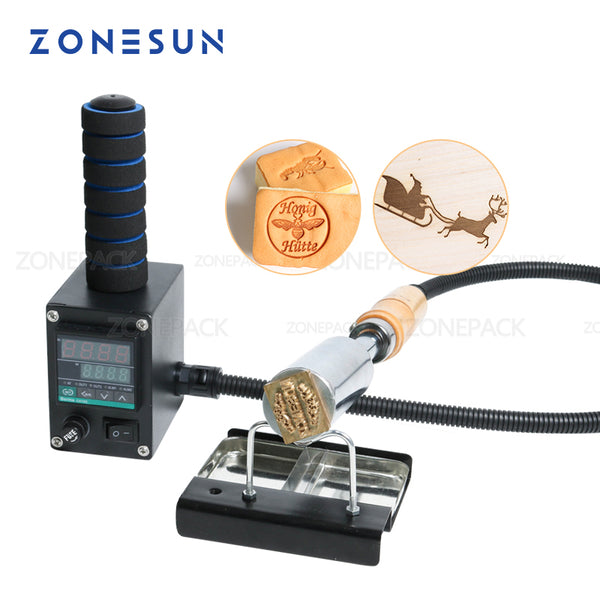 ZONEPACK Embossing Machine Handheld soldering Iron for Leather Wood Wedding Cake Embossing Custom Logo Hot Stamping Machine