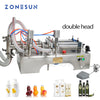 ZONEPACK Small Bottle Horizontal Full Pneumatic Double Shampoo Filling Machine Essential Oil Water Juice Milk Filling Machine