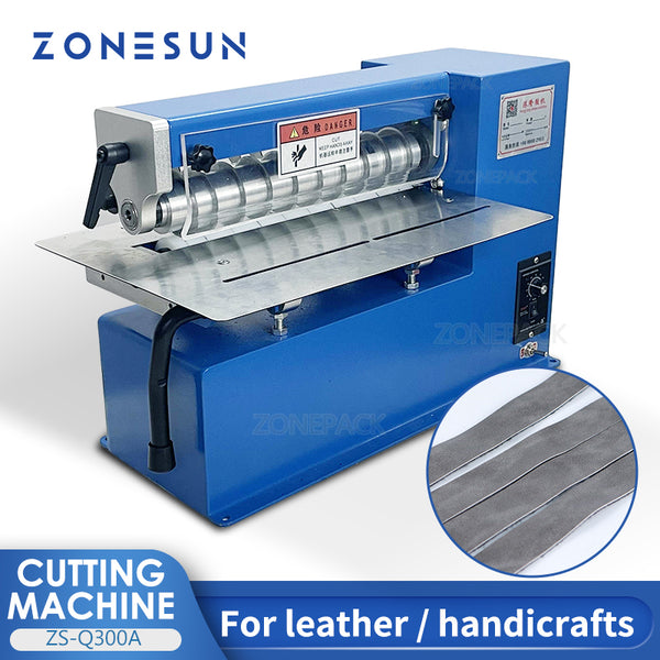 ZONEPACK ZS-Q300A Leather Machine Cutter Strap Cutting Machine Edge Folding Laminating Machine