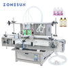 ZONESUN ZS-DTDP-4P Automatic Filling Machine Diaphragm Pump Beverage Shampoo Essential Oil  Four Nozzles Glass Bottle Jar Filler