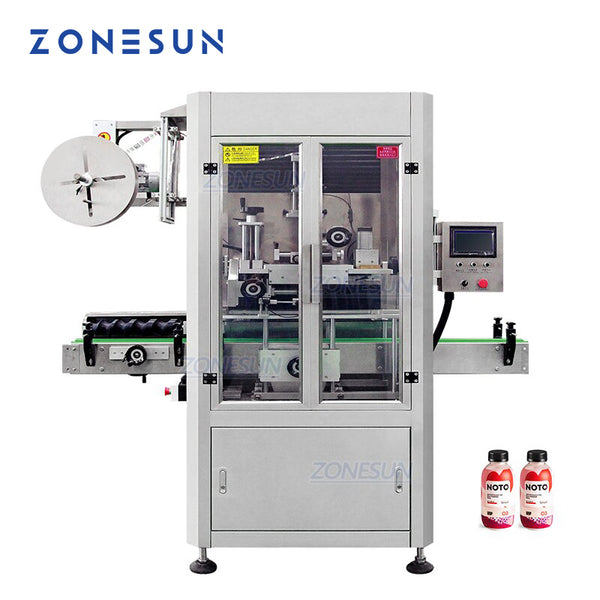 ZONESUN ZS-STB150 Automatic Plastic Bottle Sleeve Labeling Machine Line PET PVC Film Shrink Labeling Machine Packing Machine