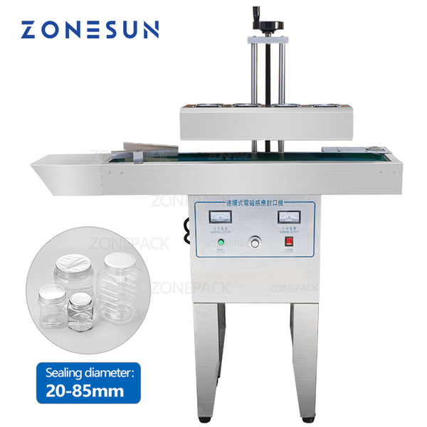 ZS-FK2100B Automatic Electromagnetic Continuous Induction Aluminum Foil Sealing Machine Glass Bottle Vial Cap Sealing Machine