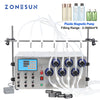 ZONEPACK 6 Heads Magnetic Pump Beverage Perfume Water Juice Essential Oil Electric Digital Liquid Bottle Filling Machine