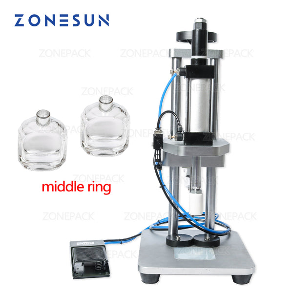 ZONESUN Pneumatic Desktop Perfume Bottle Collar Ring Crimping Pressing Machine ZS-GK5