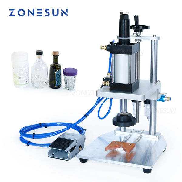 ZONESUN ZS-XG70ZC Pneumatic Small Bottle Cap Pressing Machine